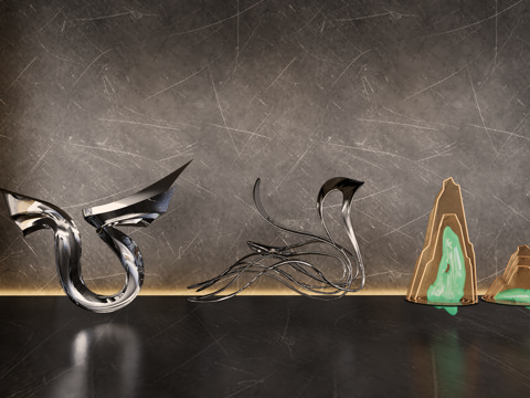 艺术雕塑 市政抽象雕塑 公园艺术雕塑 广场雕塑su模型