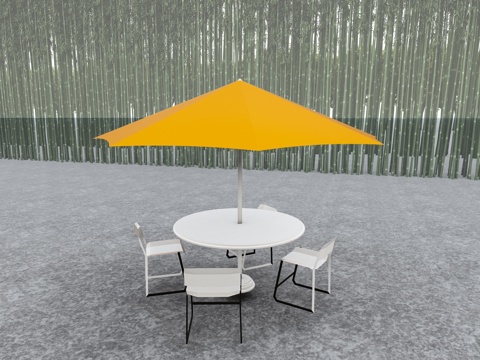 伞座 外摆 休闲桌椅 景观小品su模型