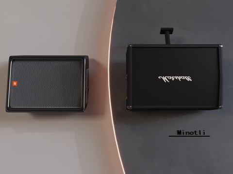 壁挂音响低音炮 音响影音设备su模型