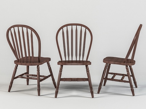 现代休闲椅 餐椅  木椅  户外椅su模型