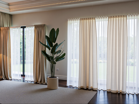 现代通用窗帘su模型