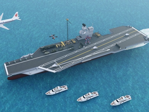 航母 船舶 渔船 轮船 运输船 飞机 护卫舰 游轮su模型