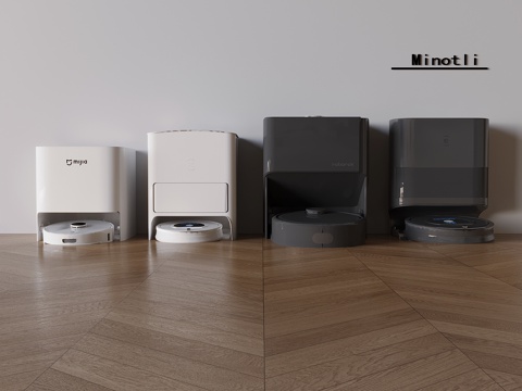 扫地机器人洗地机 洗脱一体拖地机su模型