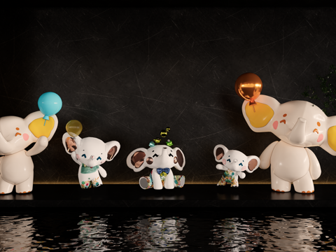 现代商业雕塑 动物雕塑 商业街小品 卡通雕塑su模型