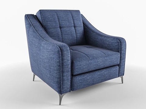 北欧单人沙发  布艺沙发  休闲沙发su模型