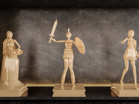 石像雕塑 欧式雕塑 埃及雕塑 石雕su模型