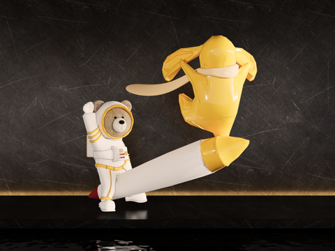 现代商业雕塑 动物雕塑 商业街小品 卡通雕塑su模型