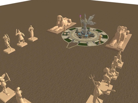 石像雕塑 欧式雕塑 埃及雕塑 石雕su模型