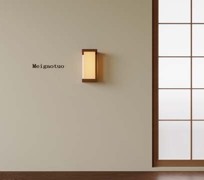 日式壁灯 户外壁灯su模型