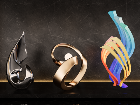 艺术雕塑 市政抽象雕塑 公园艺术雕塑 广场su模型