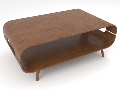  茶几 实木茶几 现代茶几 简约茶几 储物茶几3d模型 