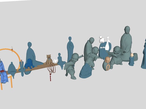 和尚雕塑 禅意雕塑 石像雕塑 中式古代雕塑 战争雕塑 欧式雕su模型