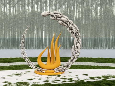 艺术雕塑 市政抽象雕塑 公园艺术雕塑 广场雕塑su模型