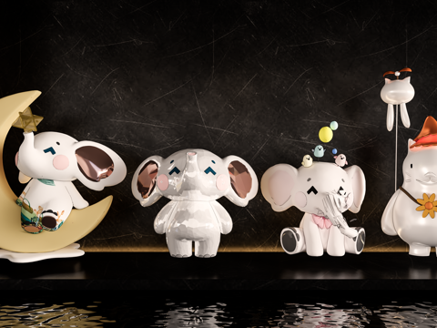 现代商业雕塑 动物雕塑 商业街小品 卡通雕塑su模型
