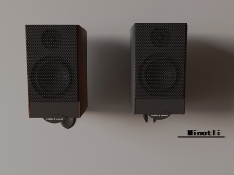 壁挂音响低音炮 音响影音设备su模型
