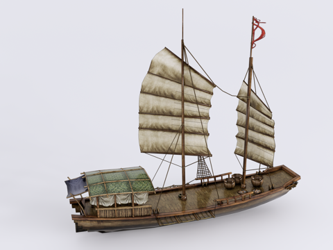 船舶 渔船 轮船 运输船su模型