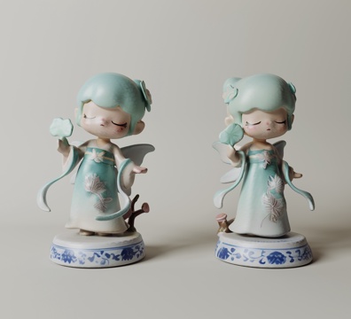  现代潮玩手办 饰品摆件 手办娃娃 玩偶 摆设3d模型 