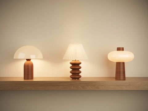 中古台灯 侘寂台灯su模型