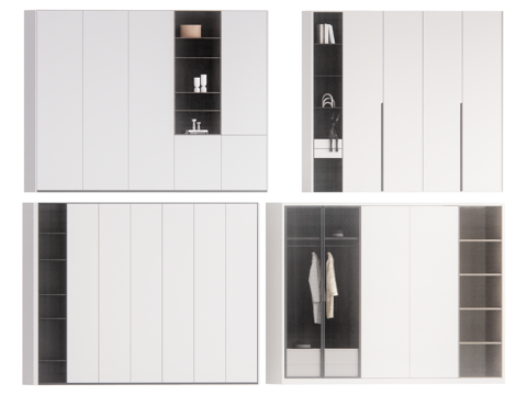 现代衣柜su模型