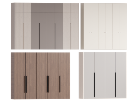 现代衣柜su模型