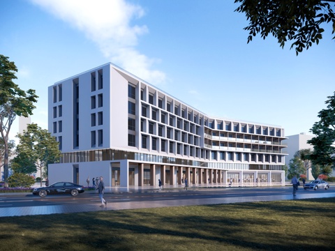 多层酒店建筑su模型