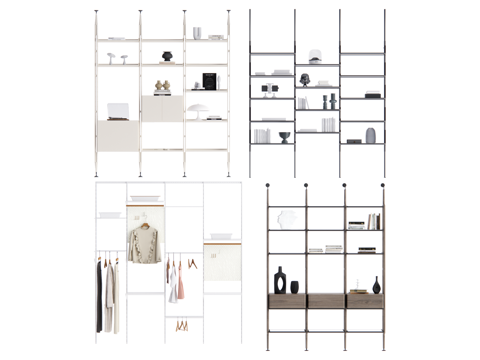 现代置物架su模型