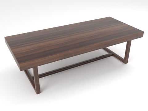  茶几 实木茶几 现代茶几 简约茶几 长方形茶几3d模型 