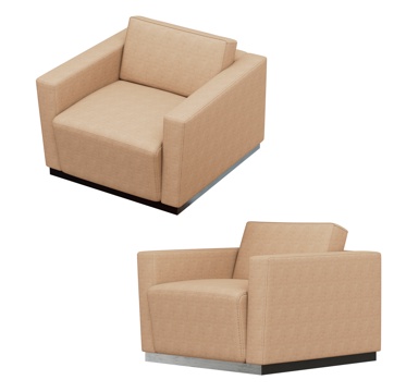 现代单人沙发 办公沙发 接待沙发 休闲沙发 洽谈沙发 接待椅su模型