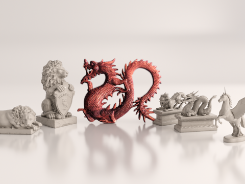 石雕 景观雕塑 商业雕塑 动物雕塑su模型