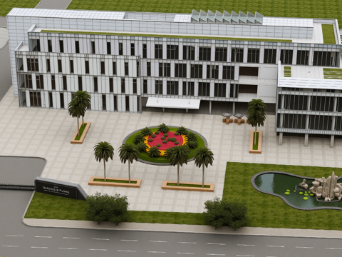 现代办公楼su模型