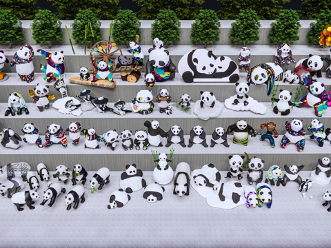 景观雕塑 商业雕塑 动物雕塑su模型