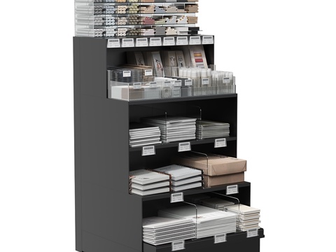 文具展柜 文具集合su模型