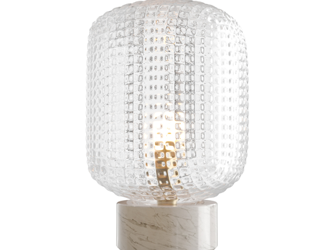  现代简约台灯 台灯 简约台灯 书房台灯 玻璃台灯 灯3d模型 