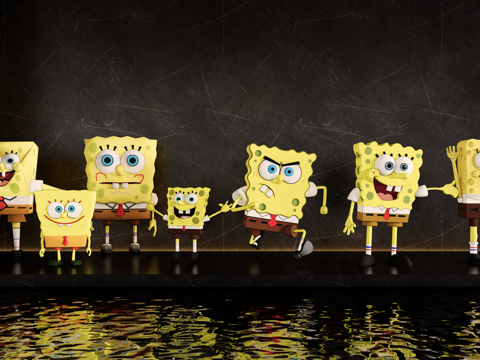 海边宝宝手办 景观雕塑 商业雕塑 动物雕塑su模型