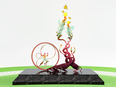 景观雕塑 商业雕塑 动物雕塑su模型