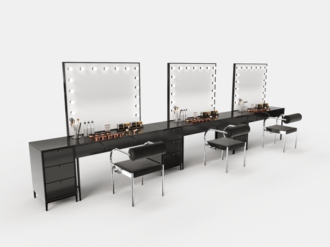 工装 化妆台 梳妆台su模型