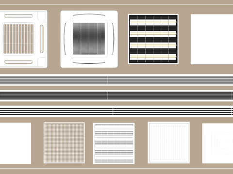 空调出风口  中央空调出风口su模型