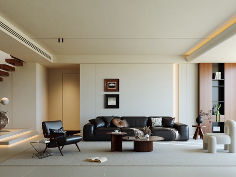 中古风客厅su模型