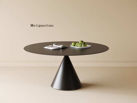 现代圆形餐桌su模型