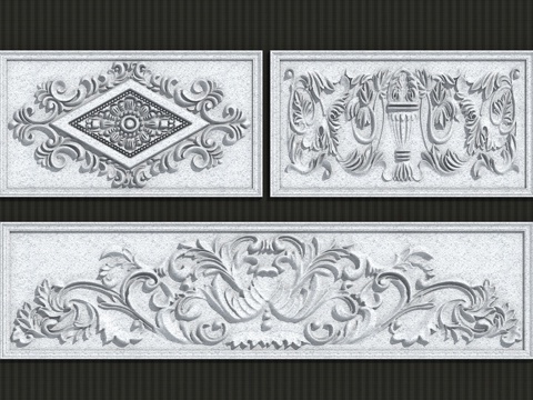 欧式花板 欧式浮雕su模型