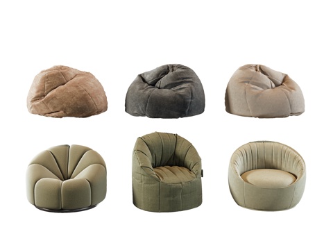 现代懒人沙发su模型