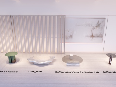 意式客厅餐桌 轻奢矮桌 北欧咖啡桌 鸡蛋形桌子su模型