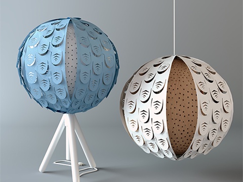 现代吊灯 灯具组合 儿童台灯吊灯  创意台灯吊灯su模型