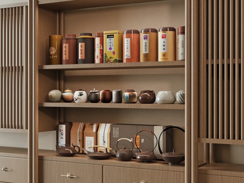 现代茶具茶壶su模型