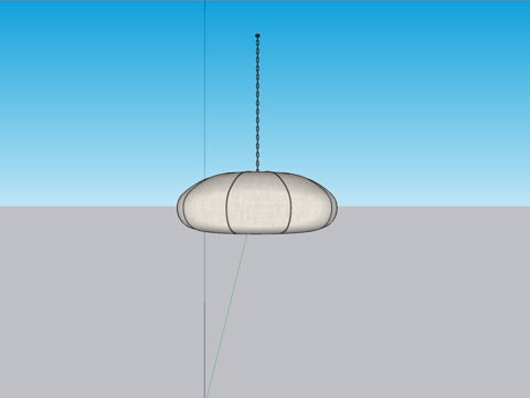 侘寂吊灯 布艺吊灯 布吊灯 布灯su模型