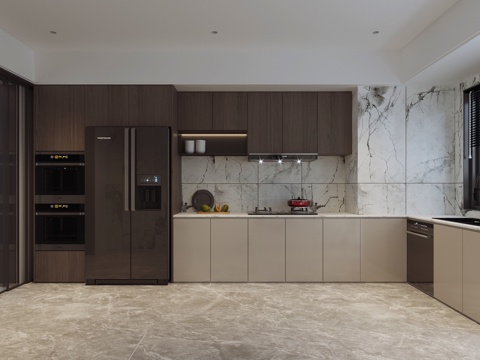 现代厨房su模型