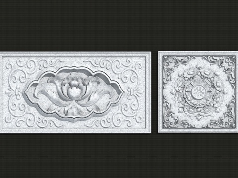 欧式花板 欧式浮雕su模型