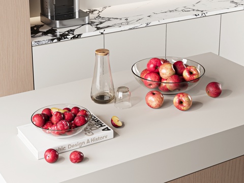 现代水果水杯su模型