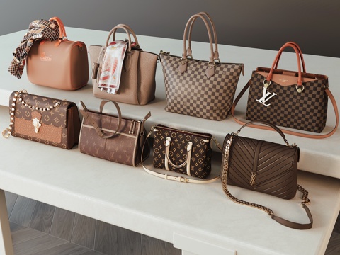 现代手提包su模型