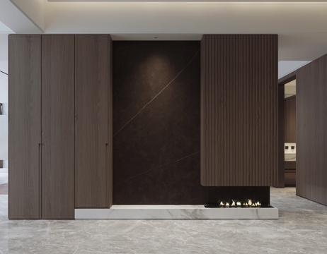 现代玄关柜 入户玄关su模型